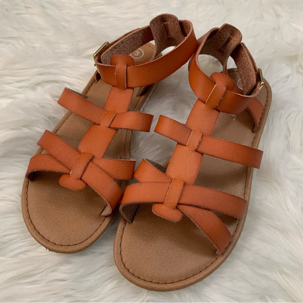 Cat & Jack Cognac Strappy Sandals